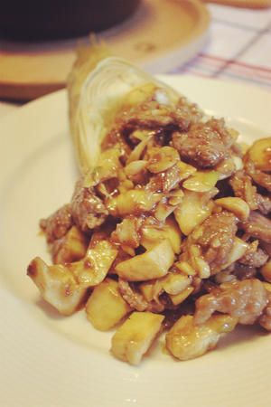 时令蔬菜--蚝油冬笋牛肉的做法 步骤4