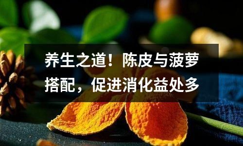养生之道！陈皮与菠萝搭配，促进消化益处多