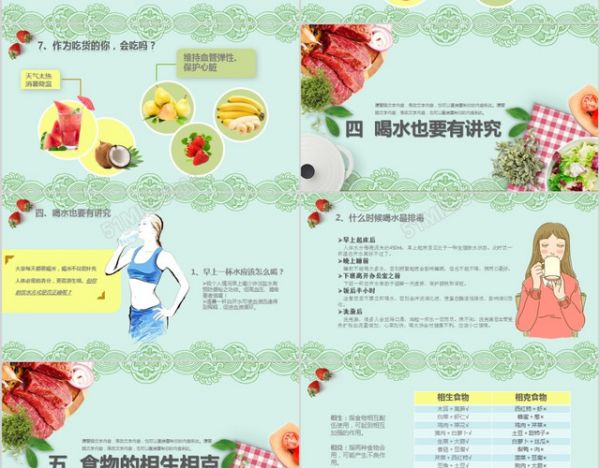 健康飲食知識營養(yǎng)美食搭配科普講座美食ppt模板