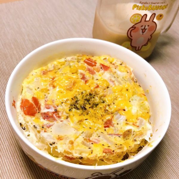 減脂早餐蛋料理:番茄鮪魚玉米烘蛋