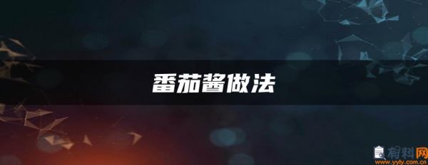 番茄酱做法