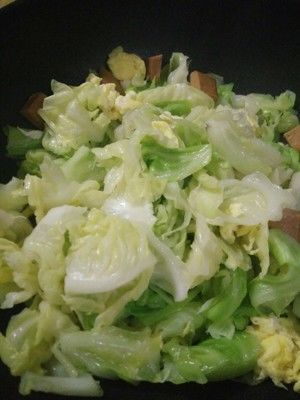 魚豆腐雞蛋手撕包菜(增肌減脂者自創(chuàng)菜)的做法步驟 第5步