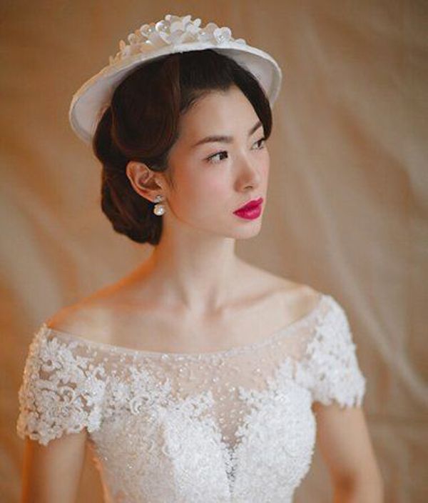 最适合中国新娘的，10款新娘婚纱发型总有一款适合你！ 第9张