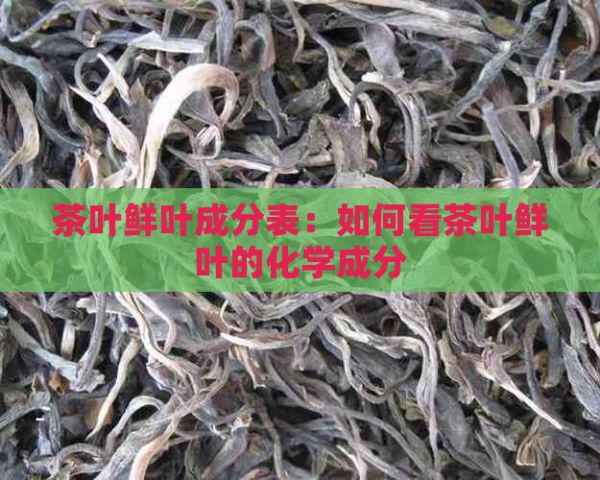 茶葉鮮葉成分表：如何看茶葉鮮葉的化學(xué)成分