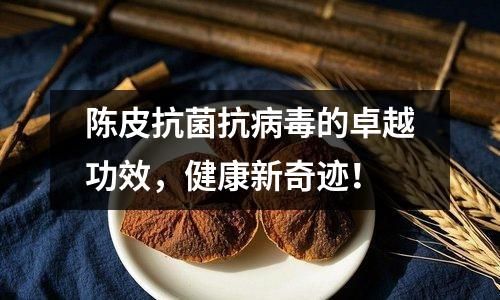 陈皮抗菌抗病毒的卓越功效，健康新奇迹！
