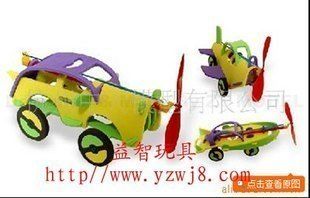 小旋风橡筋动力小车 模型 益智产品DIY动手制作