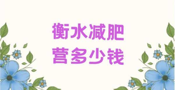 十大衡水减肥营多少钱排行榜