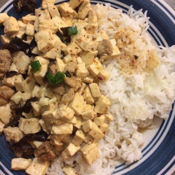 鸡汁豆腐盖浇饭的做法