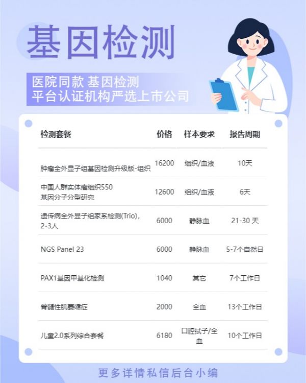 去哪儿做基因检测需要提供什么样本