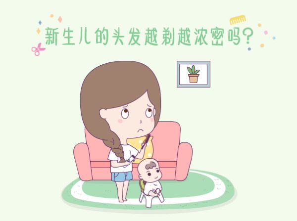 新生儿的头发越剃越浓密吗