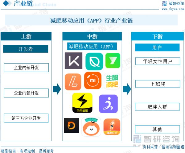 减肥移动应用（APP）行业产业链
