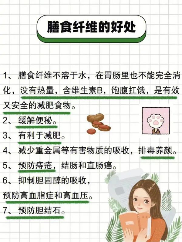 膳食纤维的好处