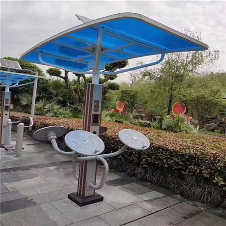  塑木二代智能健身器材 四柱智能电子体测亭 社区组合健身器材