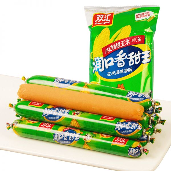 双汇润口香甜王240g玉米肠香肠零食即食火腿肠