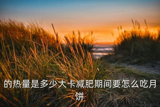 的热量是多少大卡减肥期间要怎么吃月饼