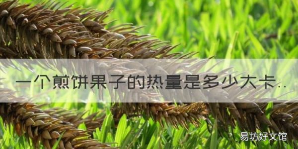 一个煎饼果子的热量，一个煎饼果子的热量是多少大卡