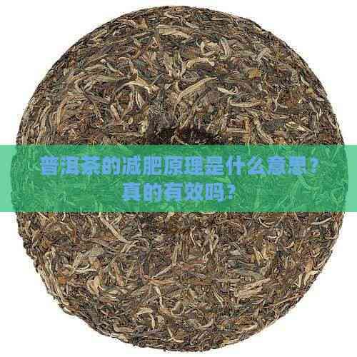 普洱茶的減肥原理是什么意思？真的有效嗎？