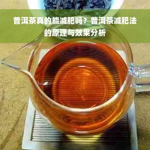 普洱茶真的能減肥嗎？普洱茶減肥法的原理與效果分析