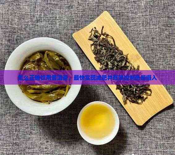 怎么正確飲用普洱茶，最快實(shí)現(xiàn)減肥并有效控制熱量攝入