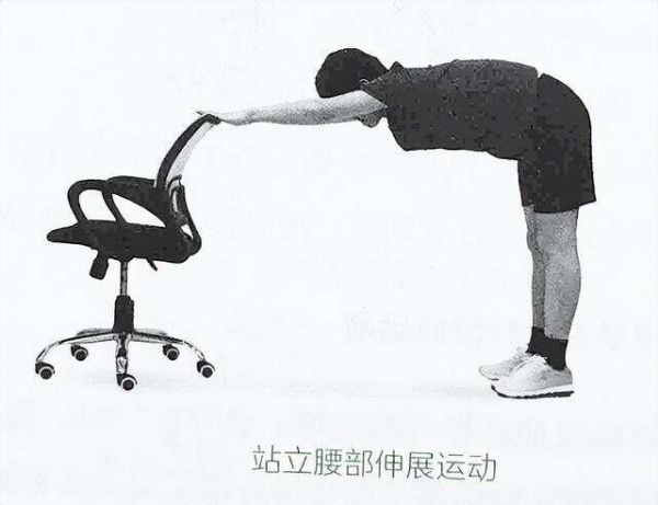 6種腰椎間盤突出站立式鍛煉方法圖解，腰突上班站著比坐著好