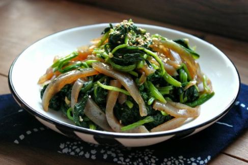 轻断食-魔芋粉拌菠菜图