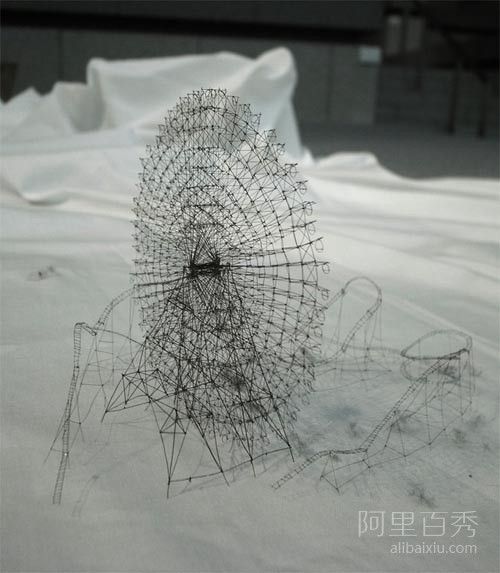用線條創(chuàng)作的微型雕塑 令人驚嘆不已--阿里百秀