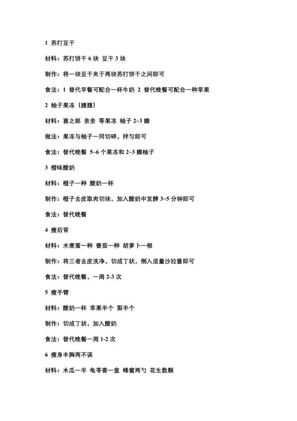 简单有效的减肥食谱 总有你款适合你_第1页