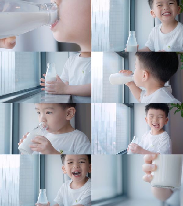 兒童喝牛奶 小孩健康成長增強(qiáng)免疫力均衡