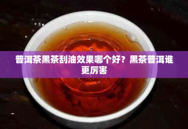 普洱茶黑茶刮油效果哪个好？黑茶普洱谁更厉害