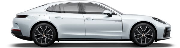 细花白金属漆保时捷 Panamera 4 E-Hybrid 的侧视图/侧影