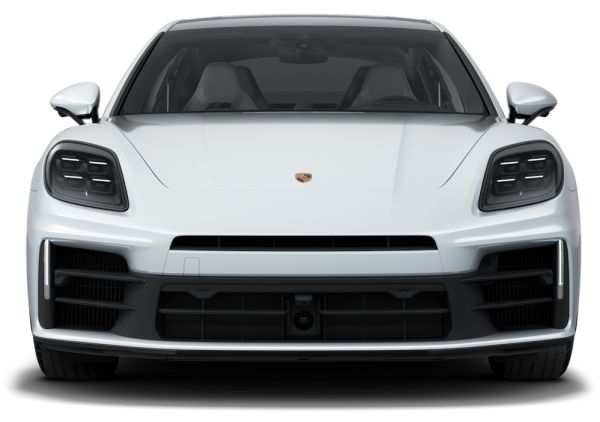 细花白金属漆保时捷 Panamera 4 E-Hybrid 的前视图
