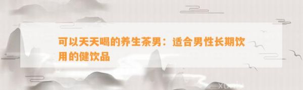 可以天天喝的养生茶男：适合男性长期饮用的健饮品