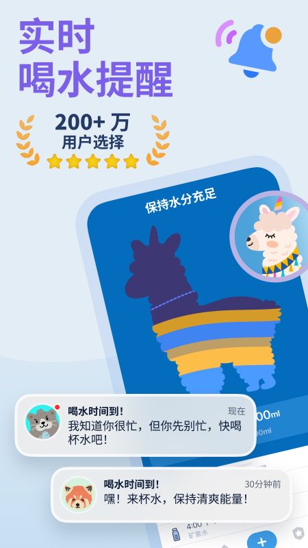 喝水時間健康提醒助手