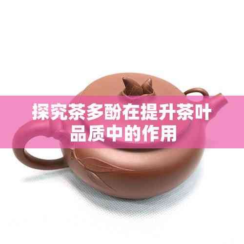 探究茶多酚在提升茶葉品質(zhì)中的作用