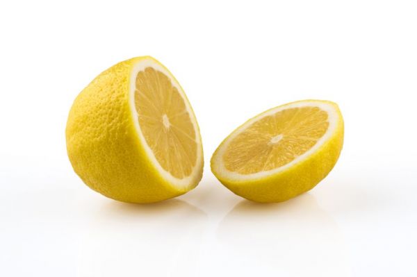 lemon, cut in half