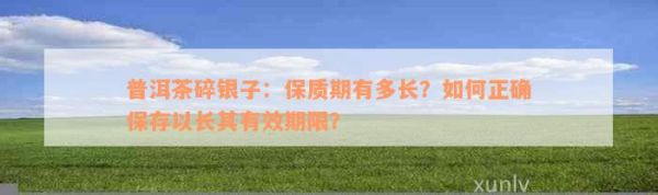 普洱茶碎銀子：保質(zhì)期有多長？如何正確保存以長其有效期限？