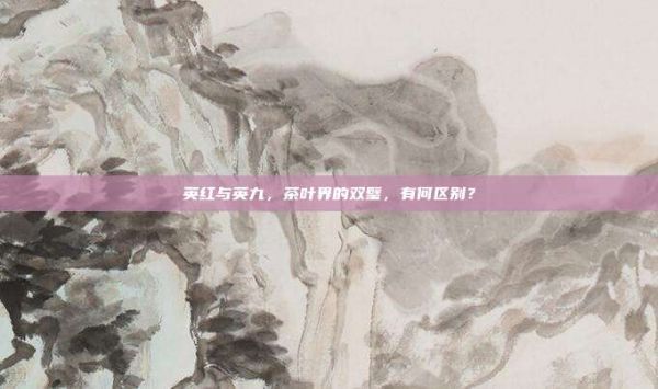英红与英九，茶叶界的双璧，有何区别？