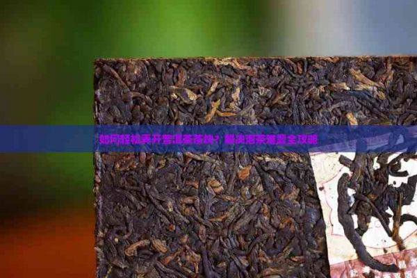 如何輕松弄開普洱茶茶塊？解決泡茶難題全攻略