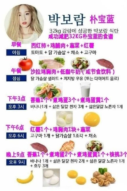 女明星們的減肥食譜 韓星減肥食譜一日三餐計(jì)劃表