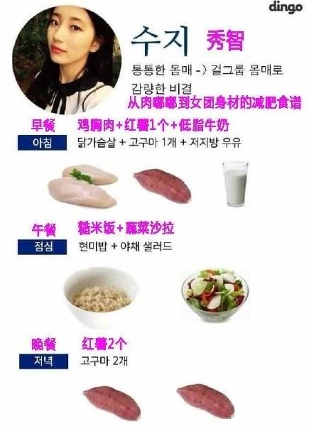 女明星們的減肥食譜 韓星減肥食譜一日三餐計(jì)劃表