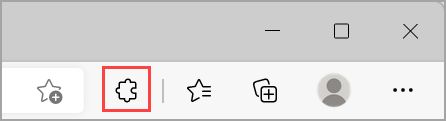 從 Microsoft Edge 瀏覽器欄管理擴(kuò)展。