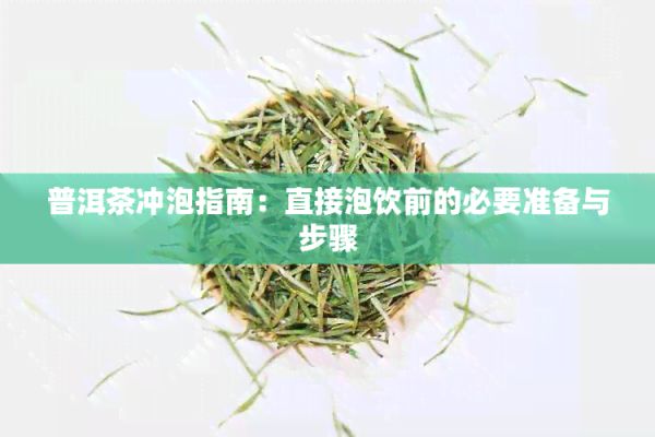 普洱茶冲泡指南：直接泡饮前的必要准备与步骤