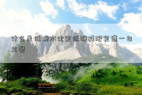 什么是低碳水飲食低碳減肥食譜一日三餐