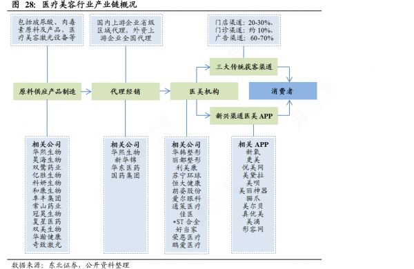 医疗美容行业产业链概况