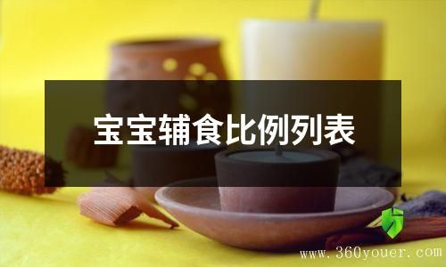 宝宝辅食比例列表