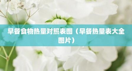 早餐食物熱量對照表圖（早餐熱量表大全圖片）