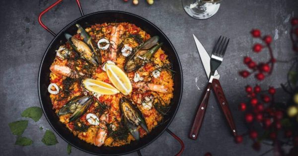 arroz con mariscos ricos en鋅