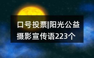 口號投票|陽光公益攝影宣傳語223個