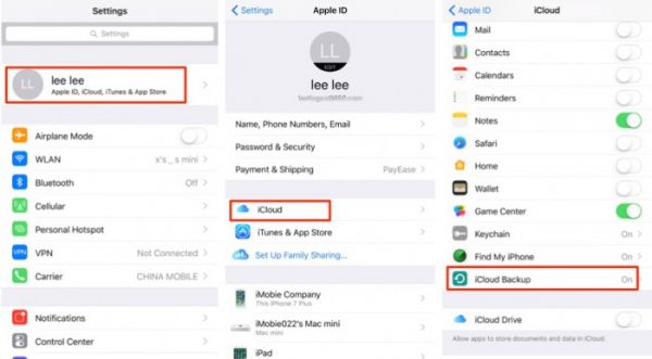 iphone icloud备份