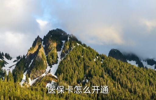 醫(yī)保卡怎么開通